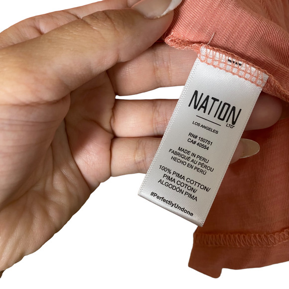 Nation Pink Zahara Feme Mock Neck Tee sz XS - Picture 6 of 8